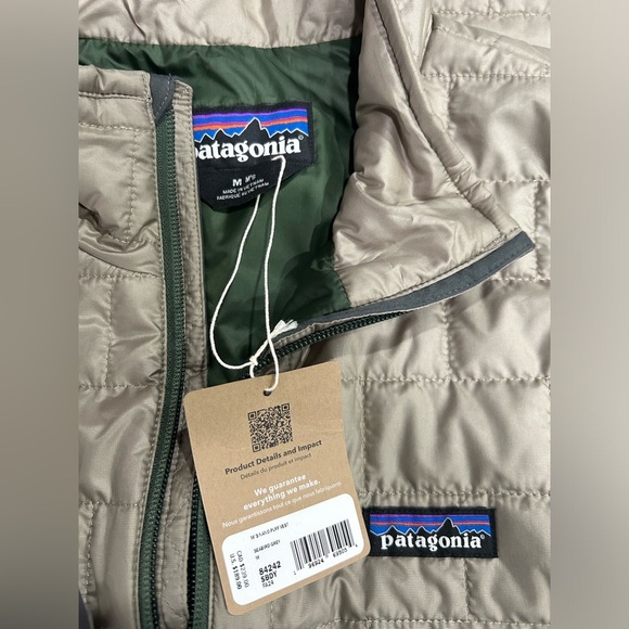 Patagonia Men's Medium Nano Puff Insulated Vest Seabird Grey NWT Puffer - Picture 5 of 8